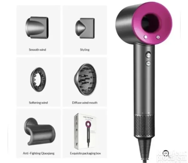 Lux Shop Supersonic Air Fen za Kosu 1600W sa 5 Nastavaka