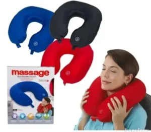 Putni Jastuk sa Masažerom za Vrat | Idealno Opuštanje na Putu!