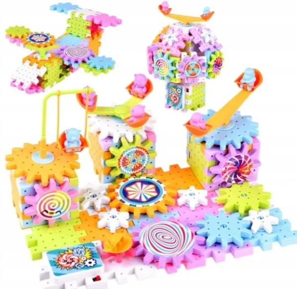 Set za sklapanje sa zupčanicima na baterije 165pcs