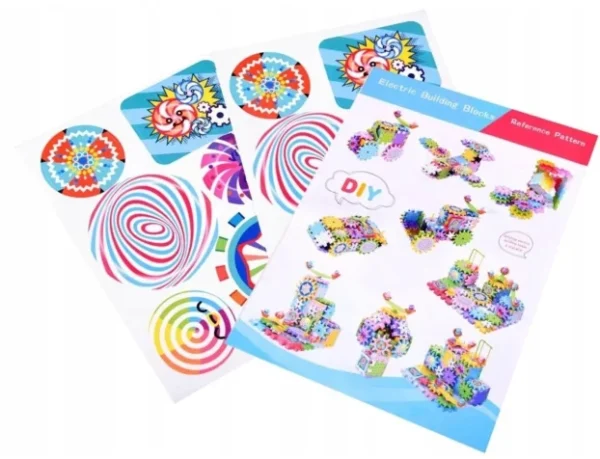 Set za sklapanje sa zupčanicima na baterije 165pcs