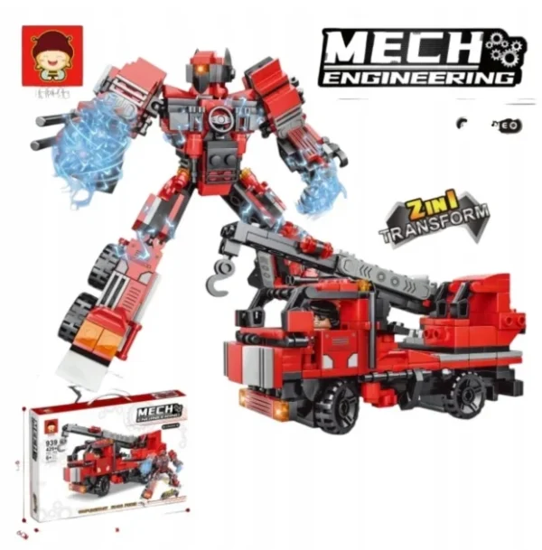Lego Konstruktor Transformer 2 u 1 | Vatrogasac Robot 429 delova