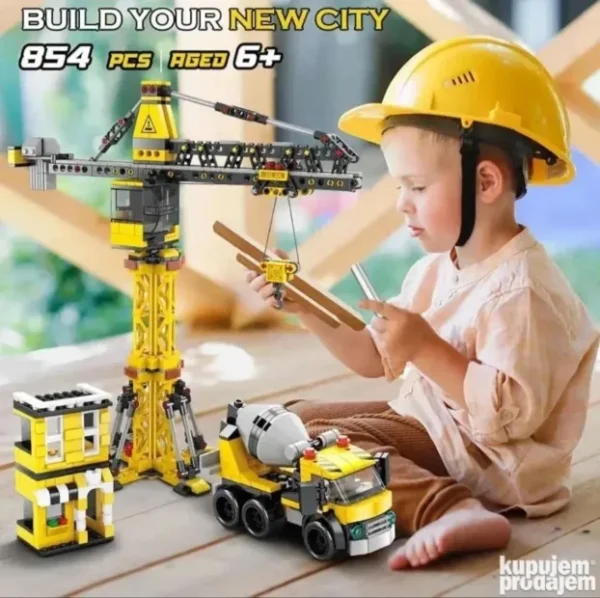 Veliki Set Igračaka Radnih Mašina | Bager, Kran i Kamion