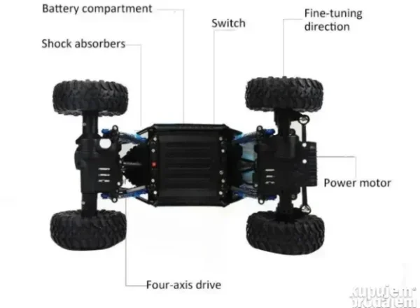 Džip Rock Crawler na Daljinski sa HD Kamerom 720p