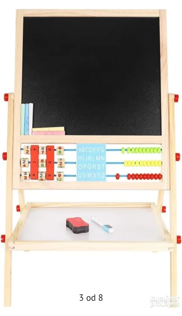 Drvena Obrazovna Tabla sa Abakusom i Magnetnom Stranom | 101cm
