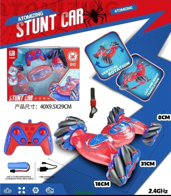 Spajdermen Stunt Twist Auto na Daljinsko Upravljanje 360°
