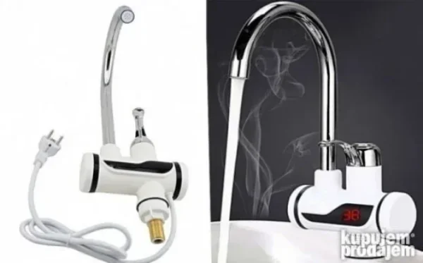 Slavina sa grejačem 3000W, zidna, protočna za brzo zagrevanje