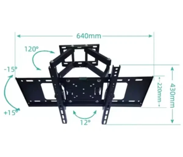 Zglobni TV Nosač 26-65 Inča Duple Ruke | do 50kg