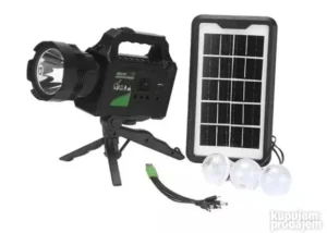 Solarni sistem sa akumulatorom 3 sijalice USB + Velika lampa
