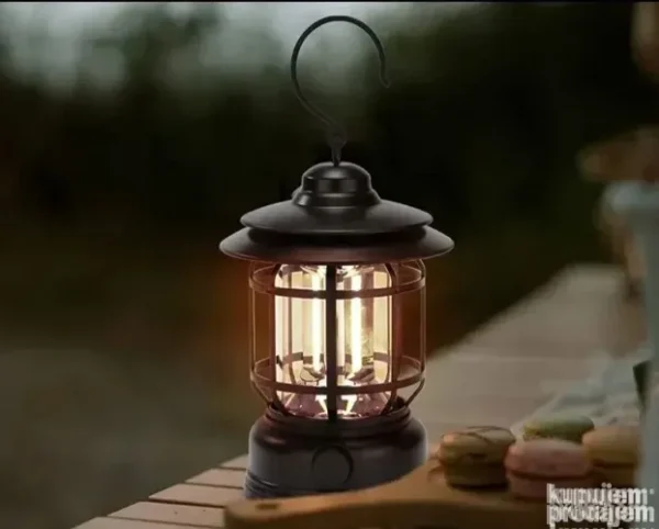 Kamperska Punjiva Lampa Fenjer 2kom – Retro, IPX4, USB-C