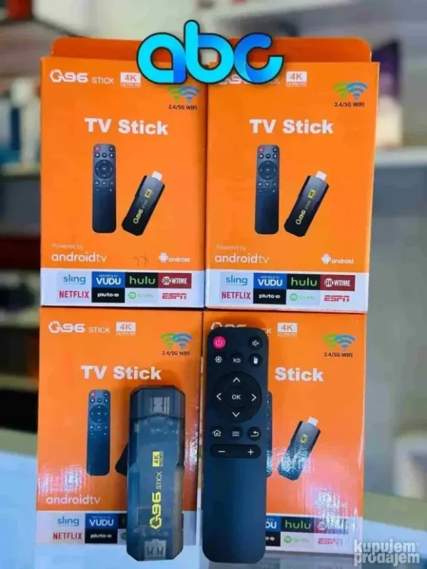 Android Smart TV Box Stick Q96 4K | 16/256GB