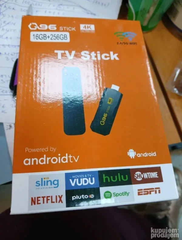 Android Smart TV Box Stick Q96 4K | 16/256GB