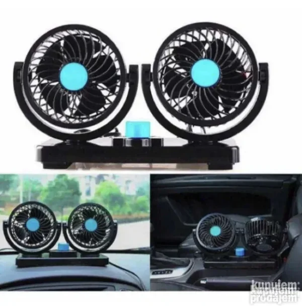 Dupli ventilator za auto, kombi, kamion 12V/24V sa 2 brzine