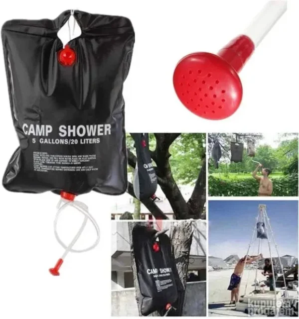 Tuš za kampovanje 20L | Solarni prenosni tuš