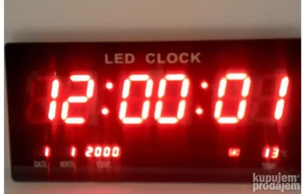 Led Digitalni Zidni Sat JH-4622 | Alarm, Kalendar, Termometar