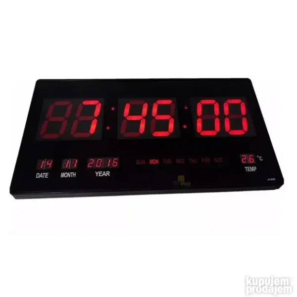 Led Digitalni Zidni Sat JH-4622 | Alarm, Kalendar, Termometar