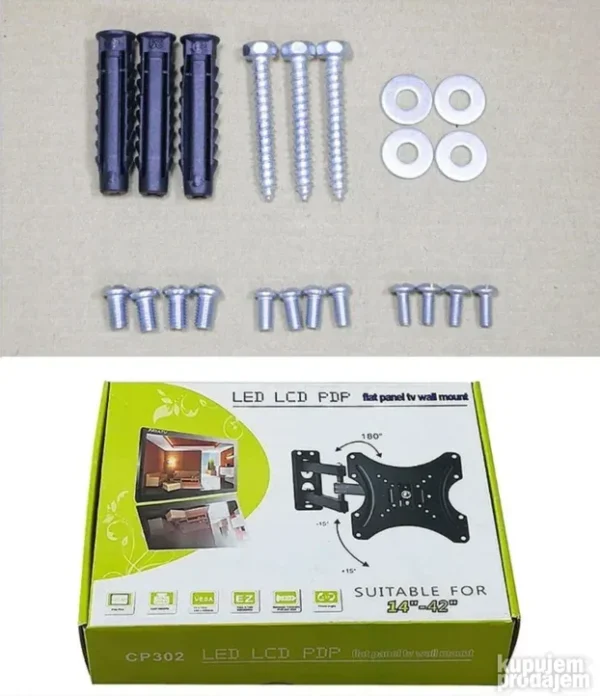 Zidni Nosač za TV (14-42") | Rotirajući držač za televizor