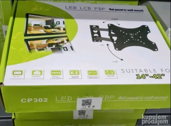 Zidni Nosač za TV (14-42") | Rotirajući držač za televizor