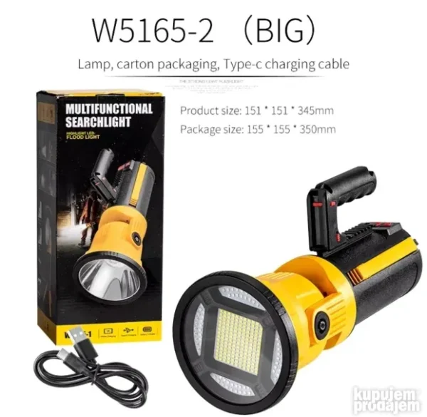 Punjiva Velika LED lampa 18650 High Lumen sa postoljem
