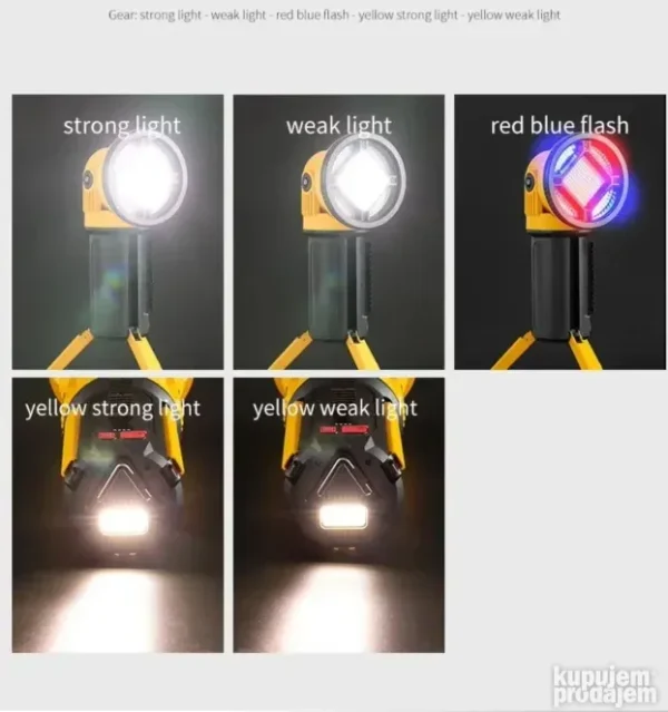 Punjiva Velika LED lampa 18650 High Lumen sa postoljem