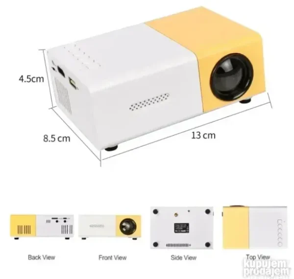 Mini LED Projektor YG300 Full HD | Prenosni, USB/HDMI