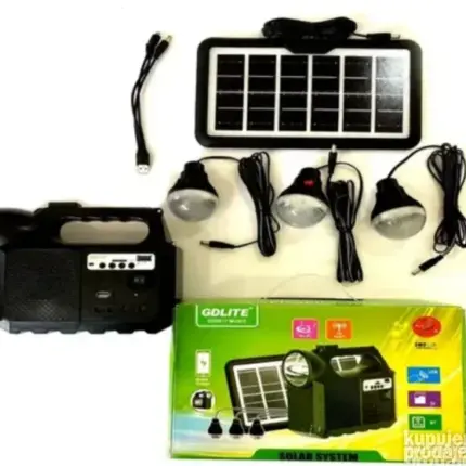 Solarni Multifunkcionalni Punjač Lampa sa BT/MP3/FM Radiom