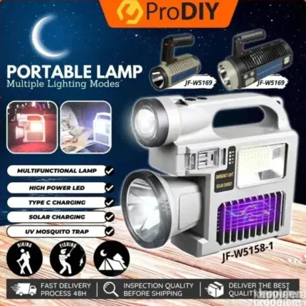 LED Lampa Zacro 100000 Lumena, Vodootporna, Solarna, Ubica Insekata