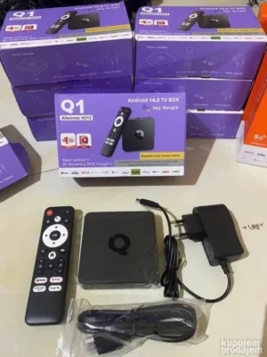 Smart TV Box Android 14 Q1 4/64GB | Dual WiFi 8K Podrška