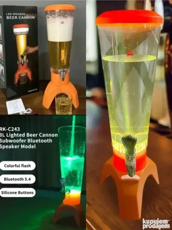 Bluetooth Točilica za Pivo sa LED Svetlom 3L