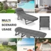 Sklopiva Ležaljka Krevet za Kampovanje Plažu | 5 Položaja