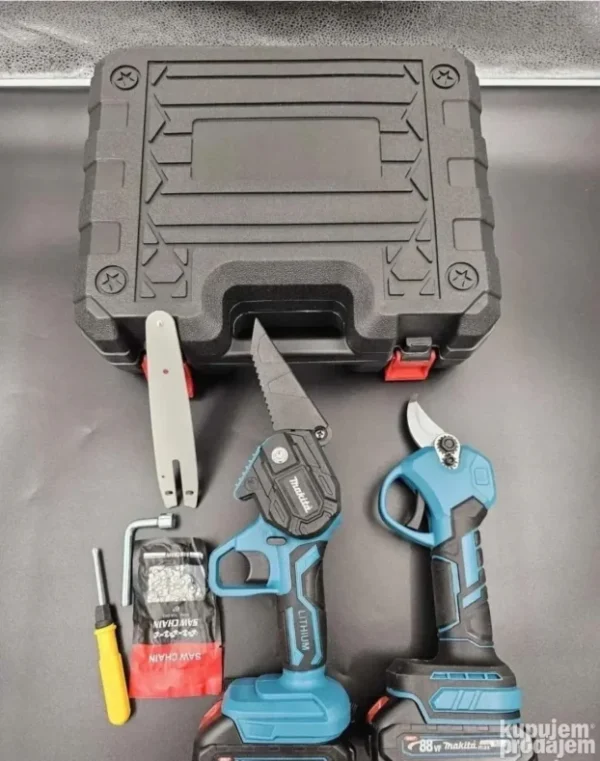 Makita Aku Set Testera i Makaze 21V | 2 Baterije