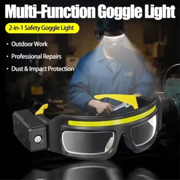 HTZ Zaštitne Naočare sa Dve Lampe COB Punjive