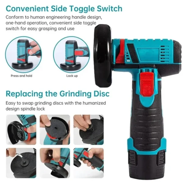 Akumulatorska brusilica GWS 12V 500W replika + 2 baterije