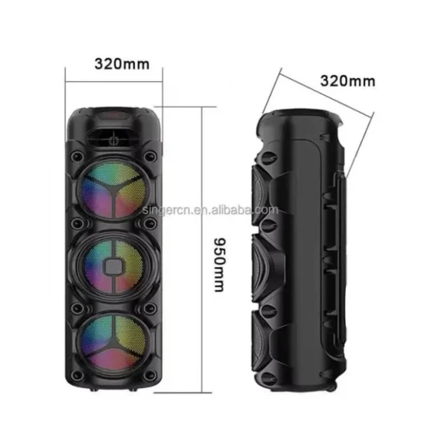 Bluetooth Zvučnik 3x8" sa Mikrofonom 60W | ZQS8302