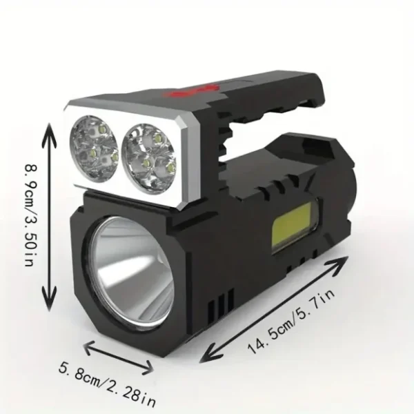 Taktička Baterijska Lampa 900 Lumena | USB-C | Solarno Punjenje