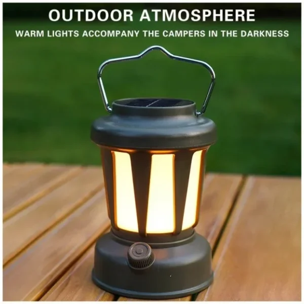 Solarni punjivi fenjer | Kamp lampa 1500mAh baterija