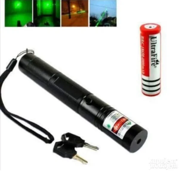 Laser sa punjivom baterijom – zeleno svetlo, zum