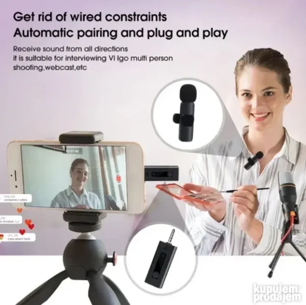 Bežični Mikrofon AUX 3.5mm K35