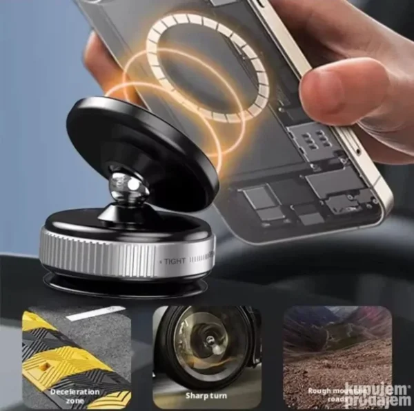 Magnetni držač za mobilne telefone i tablete na vakum