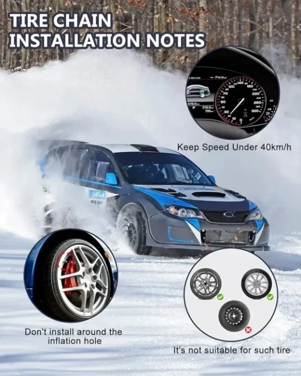 Lanci za sneg SCITOO 165-215 mm, 8 kom. za auto/terenac