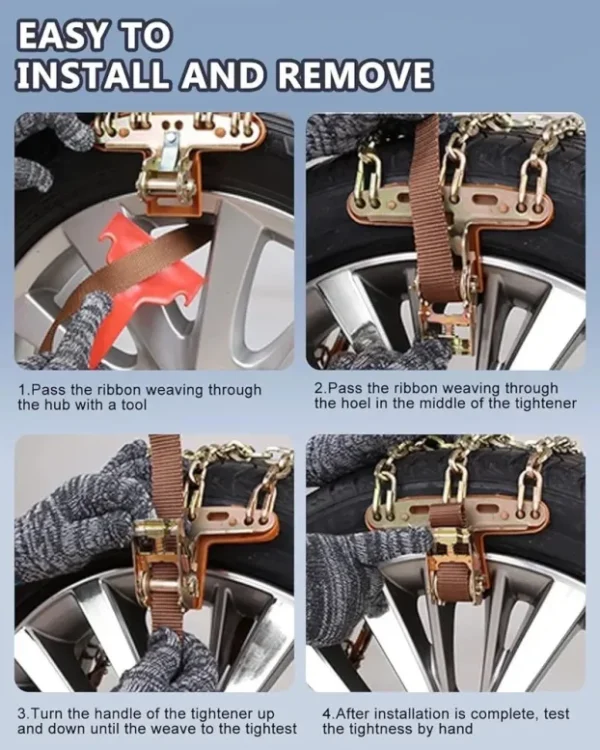 Lanci za sneg SCITOO 165-215 mm, 8 kom. za auto/terenac