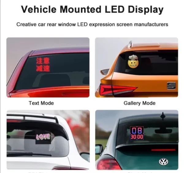 LED Pametni Ekran za Auto | RGB | Android/iOS | Lux Shop