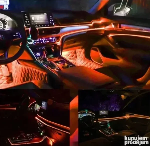 LED Ambijentalno Svetlo za Automobil 3m | Fleksibilno 12V