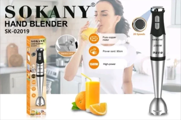 Ručni Blender Mikser Sokany SK-02019 1500W, 20 Brzina