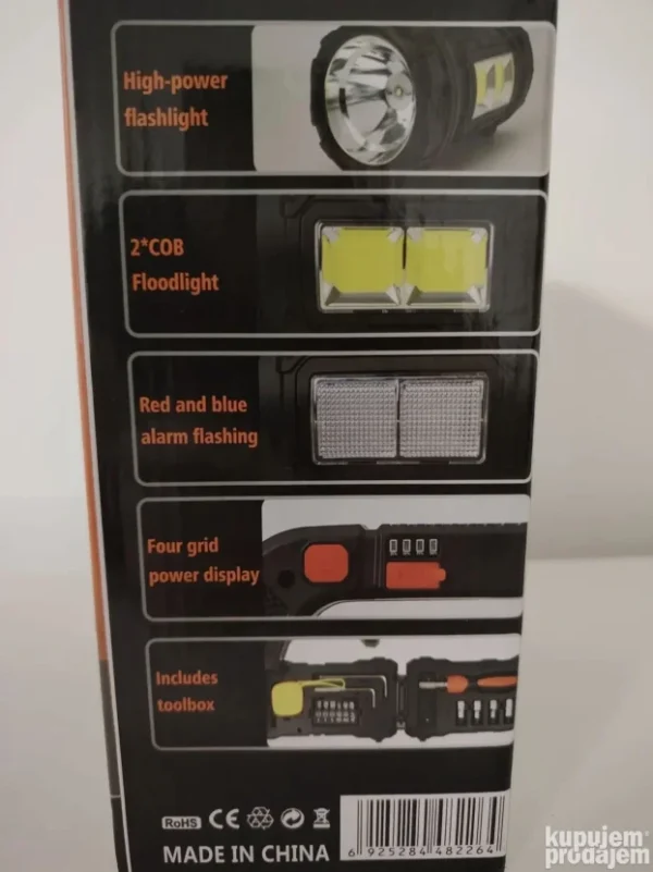 Baterijska LED lampa velike snage sa alatom