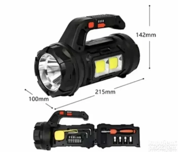 Baterijska LED lampa velike snage sa alatom