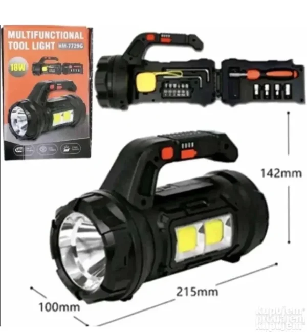 Baterijska LED lampa velike snage sa alatom