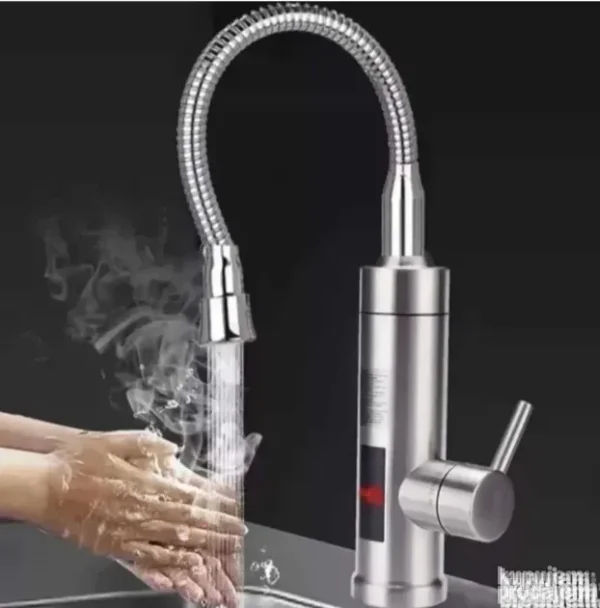 Brzo zagrevajuca Inox slavina protocna sa fleksi lulom