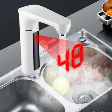 Protocna slavina za sudoperu i lavabo Inox i Bela