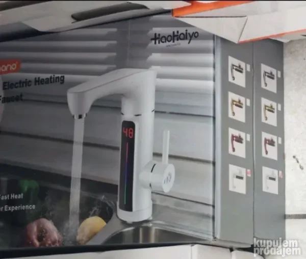 Protocna slavina za sudoperu i lavabo Inox i Bela