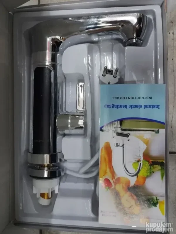 Protocna slavina za sudoperu i lavabo Inox i Bela